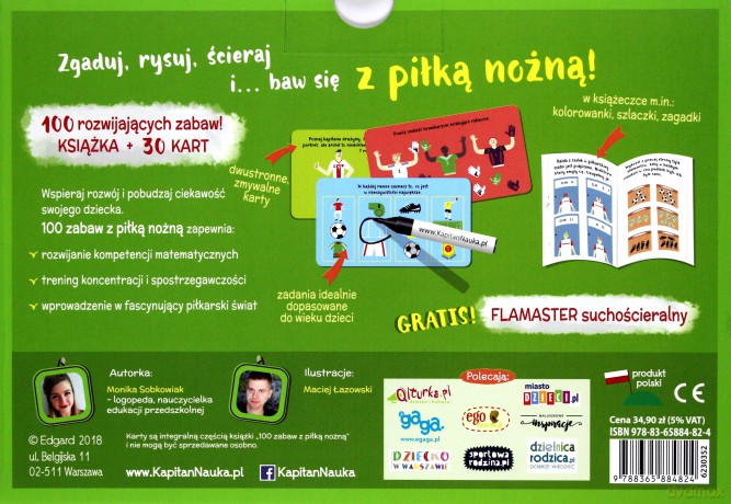 100 zabaw z piłką nożną. Kapitan Nauka - Monika Sobkowiak [KSIĄŻKA]