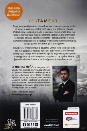 Testament. Seria z Joanną Chyłką (Tom 7) - Remigiusz Mróz [KSIĄŻKA]