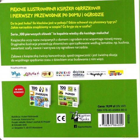 W domu i ogrodzie. 100 pierwszych słówek. Kapitan Nauka [KSIĄŻKA]
