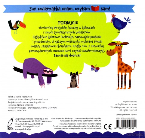 Wierszyki o zwierzątkach. Książeczka z piktogramami [KSIĄŻKA]