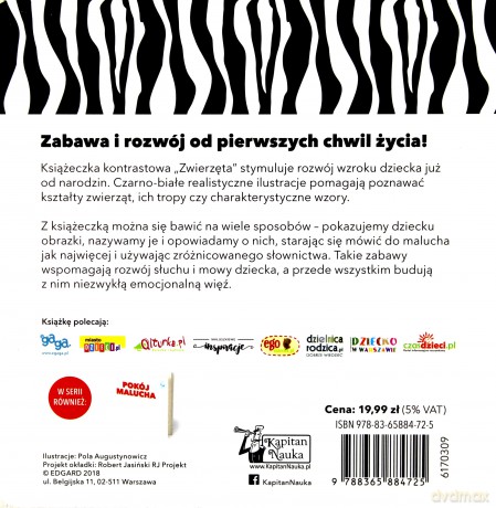 Zwierzęta. Książeczka kontrastowa [KSIĄŻKA]