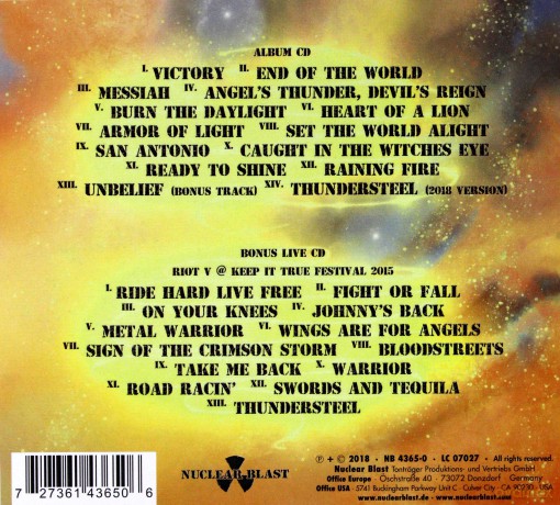 Riot V: Armor Of Light (digipack) [2CD]