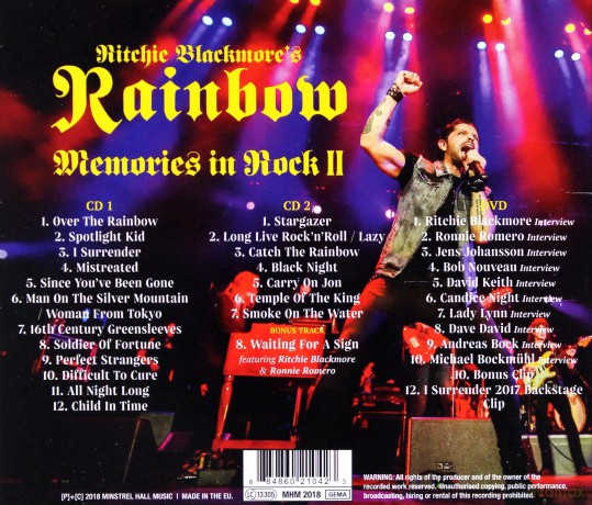 Ritchie Blackmore's Rainbow: Memories In Rock II [2CD]+[DVD]