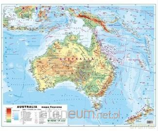 Australia 1:12 100 000 mapa polityczna i fizyczna ścienna