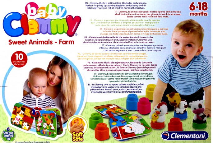 Baby Clemmy. Słodkie zwierzaki farma [KLOCKI]