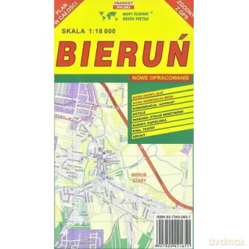 Bieruń 1:18 000 plan miasta