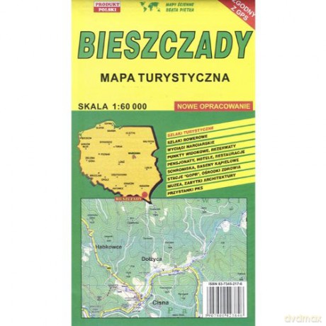 Bieszczady 1:60 000 mapa turystyczna