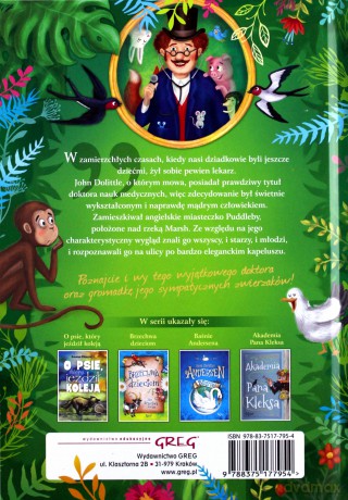 Doktor Dolittle i jego zwierzęta kolor - Hugh Lofting [KSIĄŻKA]