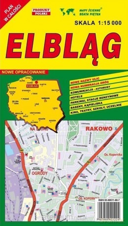 Elbląg 1:15 000 plan miasta