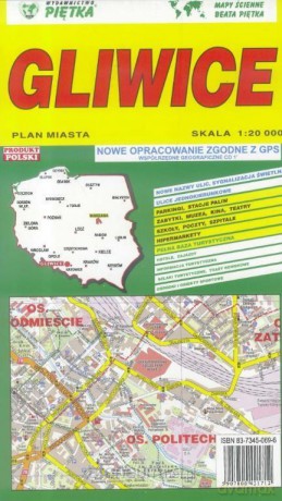 Gliwice 1:20 000 plan miasta