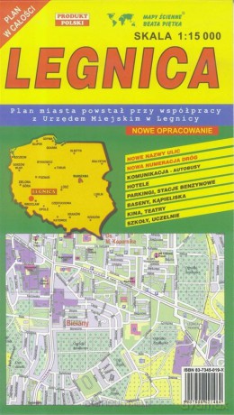 Legnica 1:15 000 plan miasta