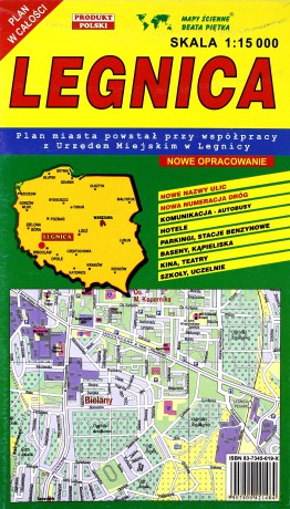 Legnica 1:15 000 plan miasta