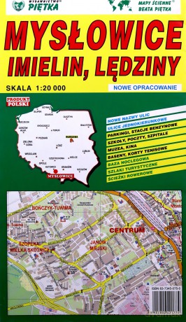 Mysłowice, Imielin, Lędziny 1:20 000 plan miasta