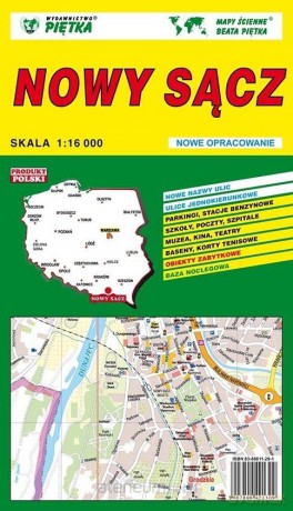 Nowy Sącz 1:16 000 plan miasta