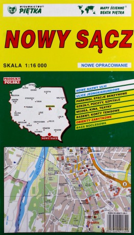 Nowy Sącz 1:16 000 plan miasta