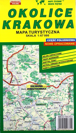 Okolice Krakowa Południe 1:67 000 mapa turystyczna