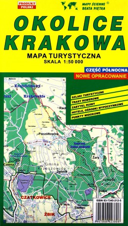 Okolice Krakowa Północ 1: 50 000 mapa turystyczna [KSIĄŻKA]
