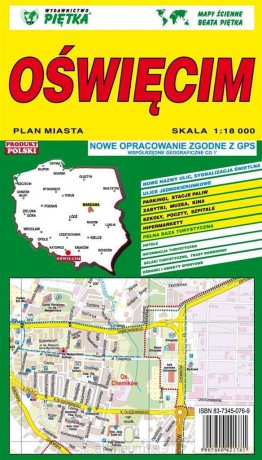 Oświęcim 1:18 000 plan miasta