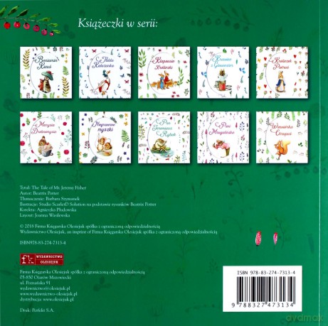 Pan Jeremiasz Rybak - Beatrix Potter [KSIĄŻKA]