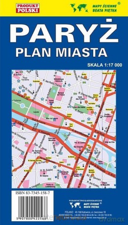 Paryż 1:17 000 Plan miasta