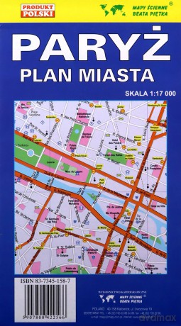 Paryż 1:17 000 Plan miasta