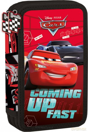 Piórnik podwójny z wyposażeniem Cars 3