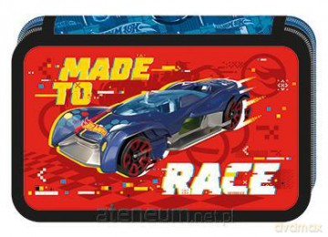 Piórnik potrójny z wyposażeniem Hot Wheels