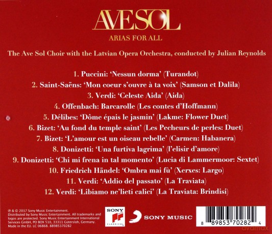 Ave Sol: Arias for All [CD]