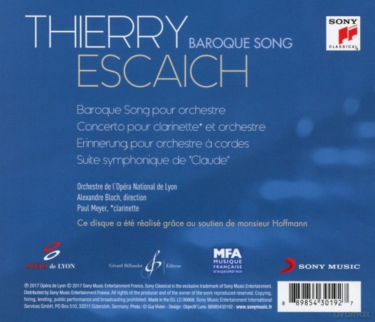 Thierry Escaich: Baroque Song [CD]