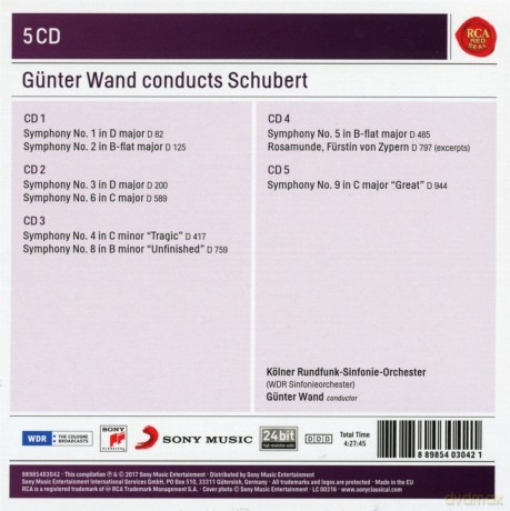 Günter Wand: Günter Wand Conducts Schubert [5CD]