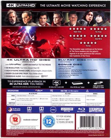 Star Wars: The Last Jedi [Blu-Ray 4K]+[Blu-Ray]