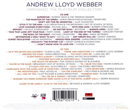 Andrew Lloyd Webber: The Platinum Collection [2CD]