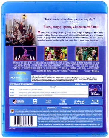 Mary Poppins powraca (Disney) [Blu-Ray]