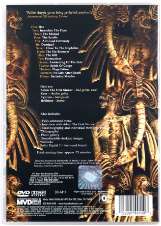 Hate: The Litanies Of Satan [DVD]
