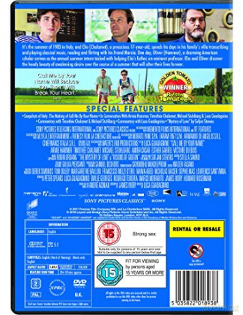 Call Me By Your Name (Tamte dni, tamte noce) [DVD]