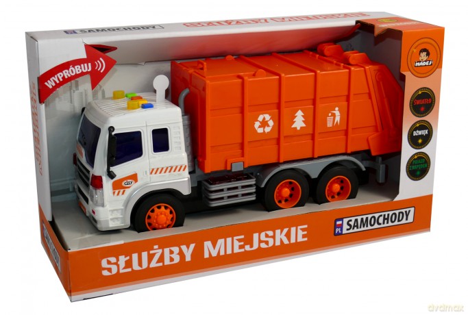 Śmieciarka z dźwiękiem i światłem