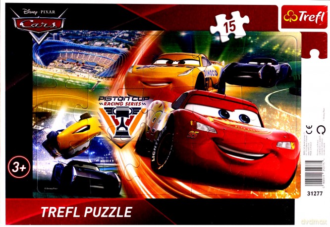 TREFL 15 el. Ramkowe, Cars Walka o zwycięstwo [PUZZLE]