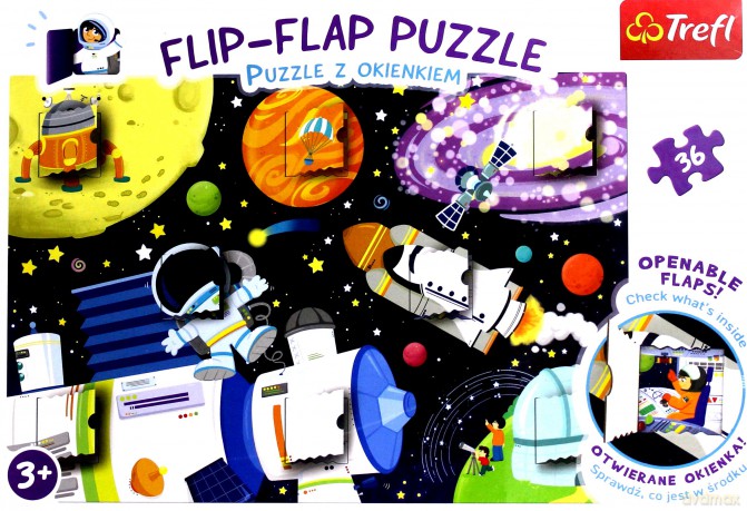 TREFL 36 el. Puzzle z okienkiem - Kosmos [PUZZLE]