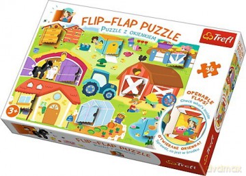 TREFL 36 el. Puzzle z okienkiem - Na farmie [PUZZLE]