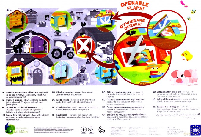 TREFL 36 el. Puzzle z okienkiem - Na farmie [PUZZLE]