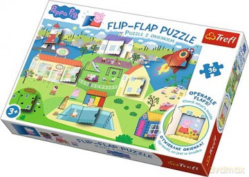 TREFL 36 el. Puzzle z okienkiem - Świat Świnki Peppy [PUZZLE]