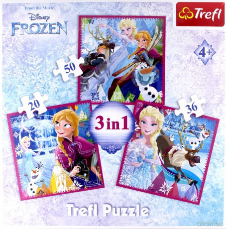 TREFL 3w1 Frozen - Zimowa magia [PUZZLE]