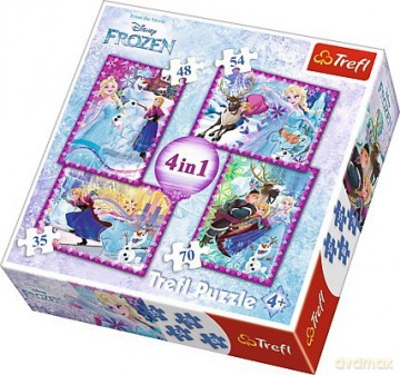 TREFL 4w1 Frozen - Zimowe szaleństwo [PUZZLE]