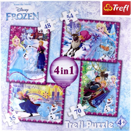TREFL 4w1 Frozen - Zimowe szaleństwo [PUZZLE]
