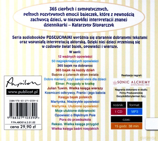 365 bajek na każdy dzień. Słoneczko opowiada historyjki na dzień dobry. Posłuchajki [AUDIOBOOK]