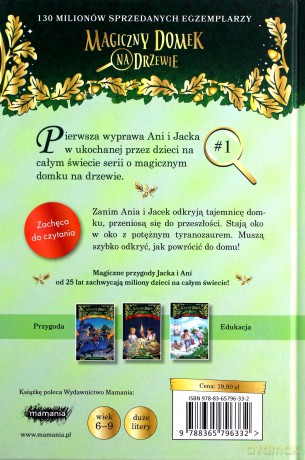 Dinozaury przed zmrokiem. Magiczny domek na drzewie - Mary Pope Osborne [KSIĄŻKA]
