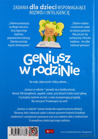 Geniusz w rodzinie. Zadania dla dzieci wspomagające rozwój i inteligencję - Iwona Baturo [KSIĄŻKA]