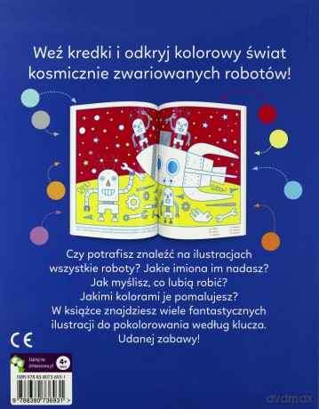 Kosmicznie zwariowane roboty. Koloruję według klucza - Urszula Pitura [KSIĄŻKA]