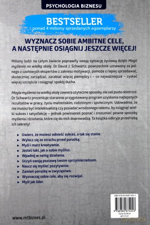 Magia myślenia na wielką skalę. Jak zaprząc duszę i umysł do wielkich osiągnięć - David Schwartz [KSIĄŻKA]