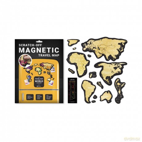 Mapa zdrapka świat. Travel magnetic world